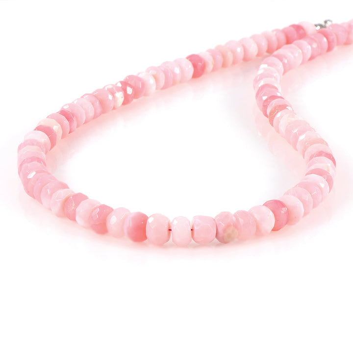 Sterling Silver Pink Opal Necklace