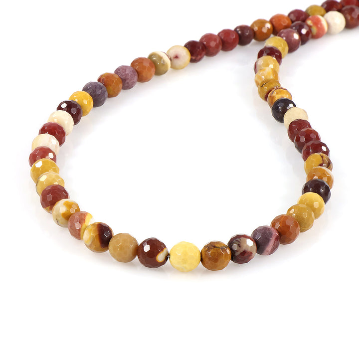 Mookaite Beads Sterling Silver Necklace