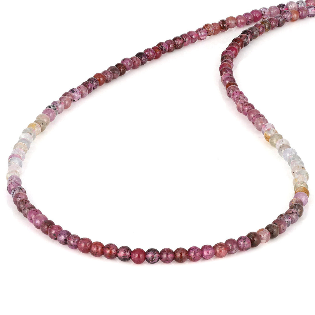 Shaded Ruby Silver Necklace