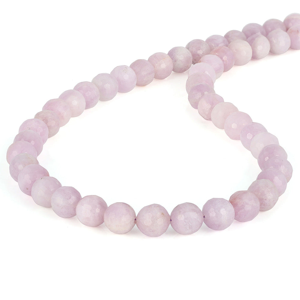 Kunzite Beads Silver Necklace