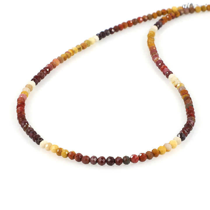 Sterling Silver Mookaite Beads Necklace