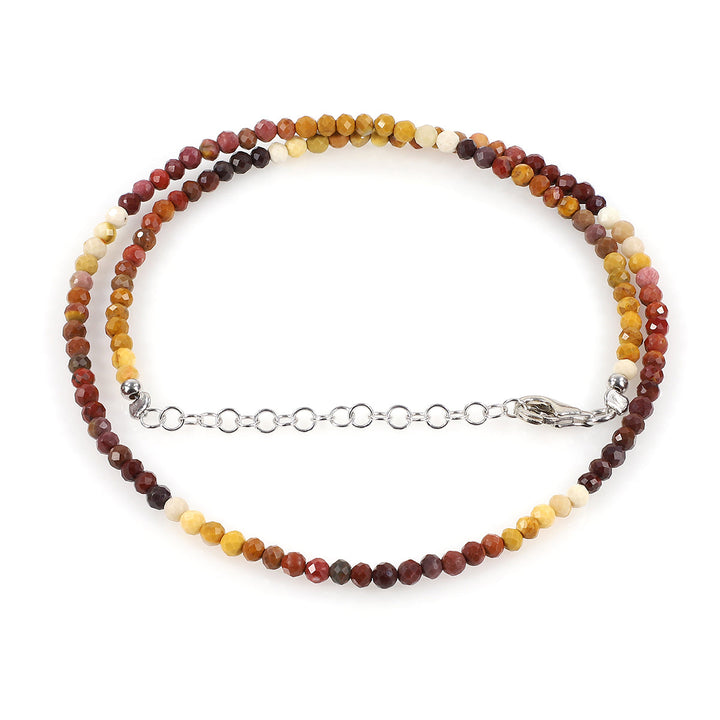 Sterling Silver Mookaite Beads Necklace