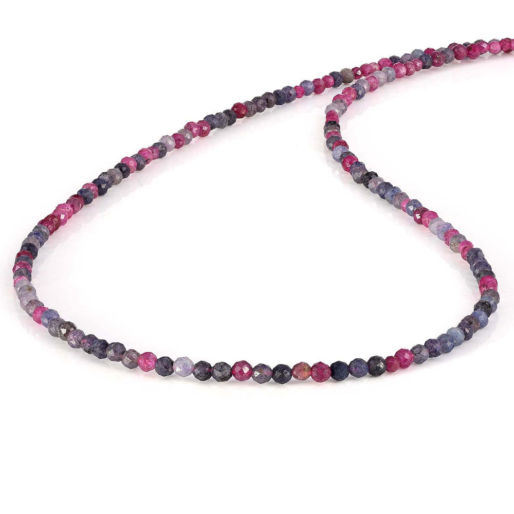 Sterling Silver Ruby Sapphire Necklace