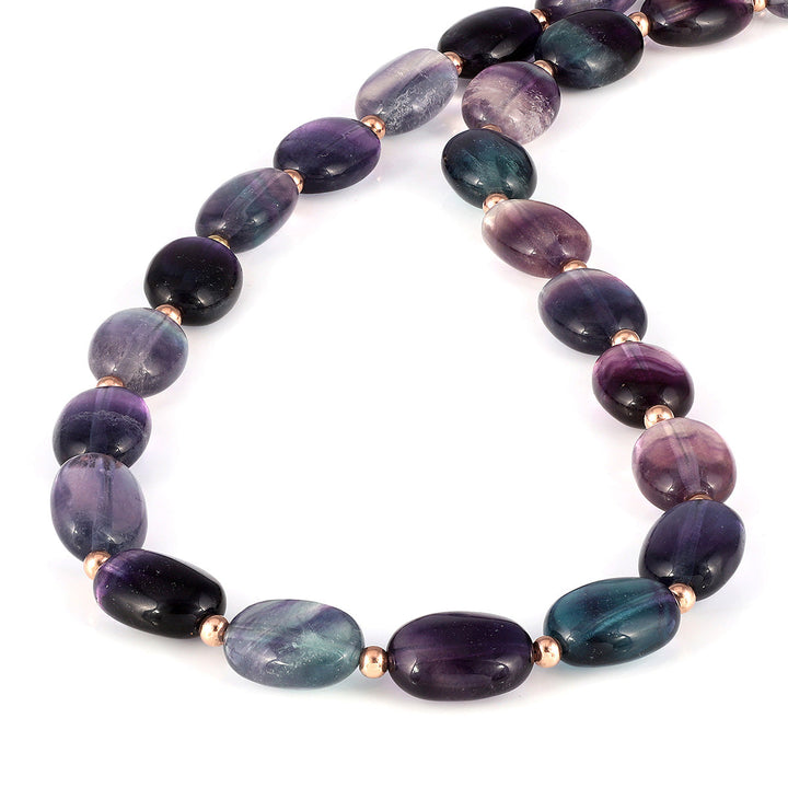 Multi Fluorite Silver Necklace