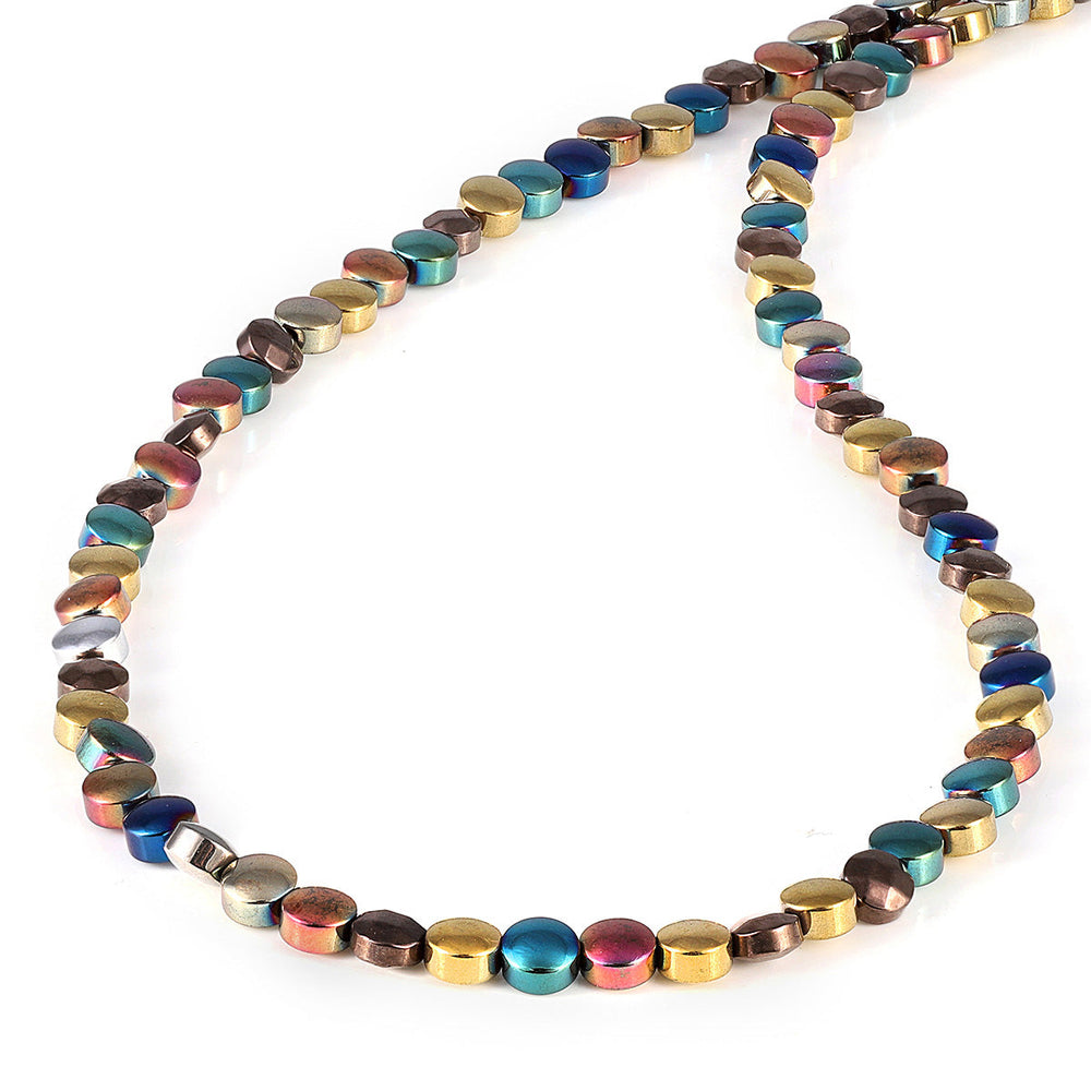 Sterling Silver Multicolor Hematite Necklace