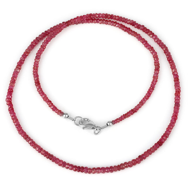 Sterling Silver Ruby Choker Necklace