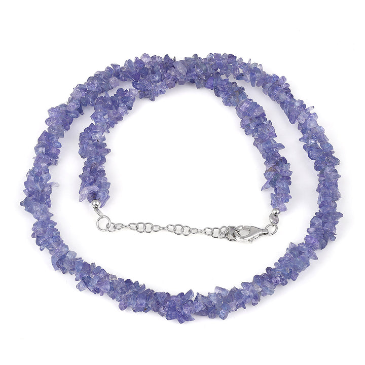 Tanzanite Nuggets Silver Necklace