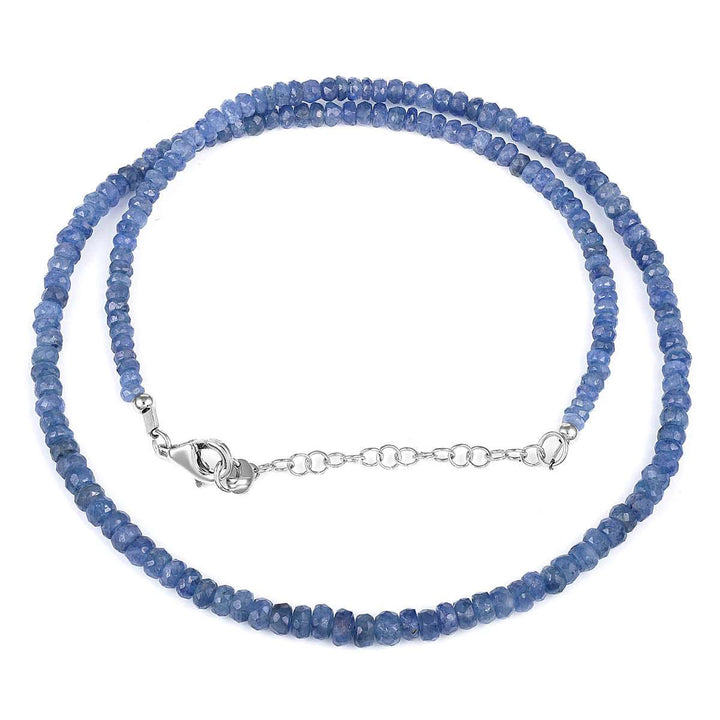 Blue Sapphire Silver Necklace