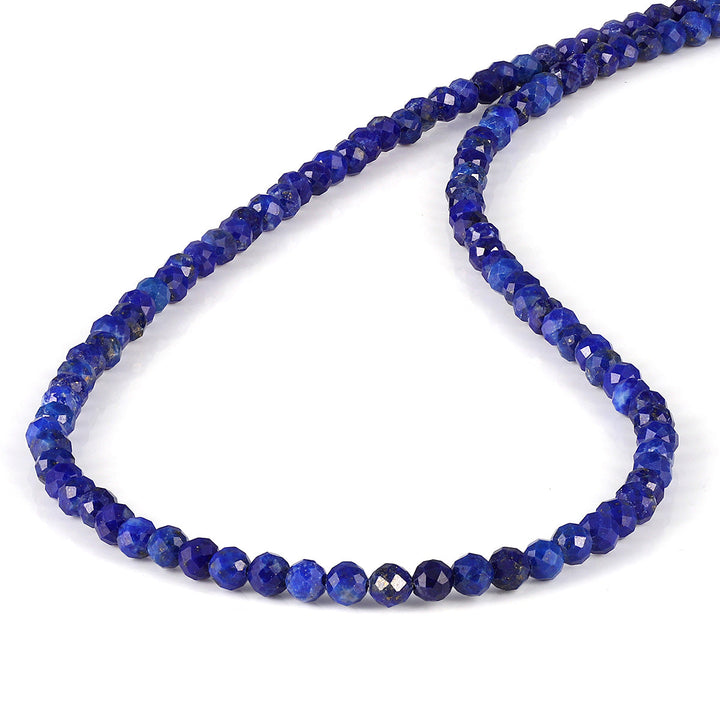 Sterling Silver Lapis Lazuli Beads Necklace