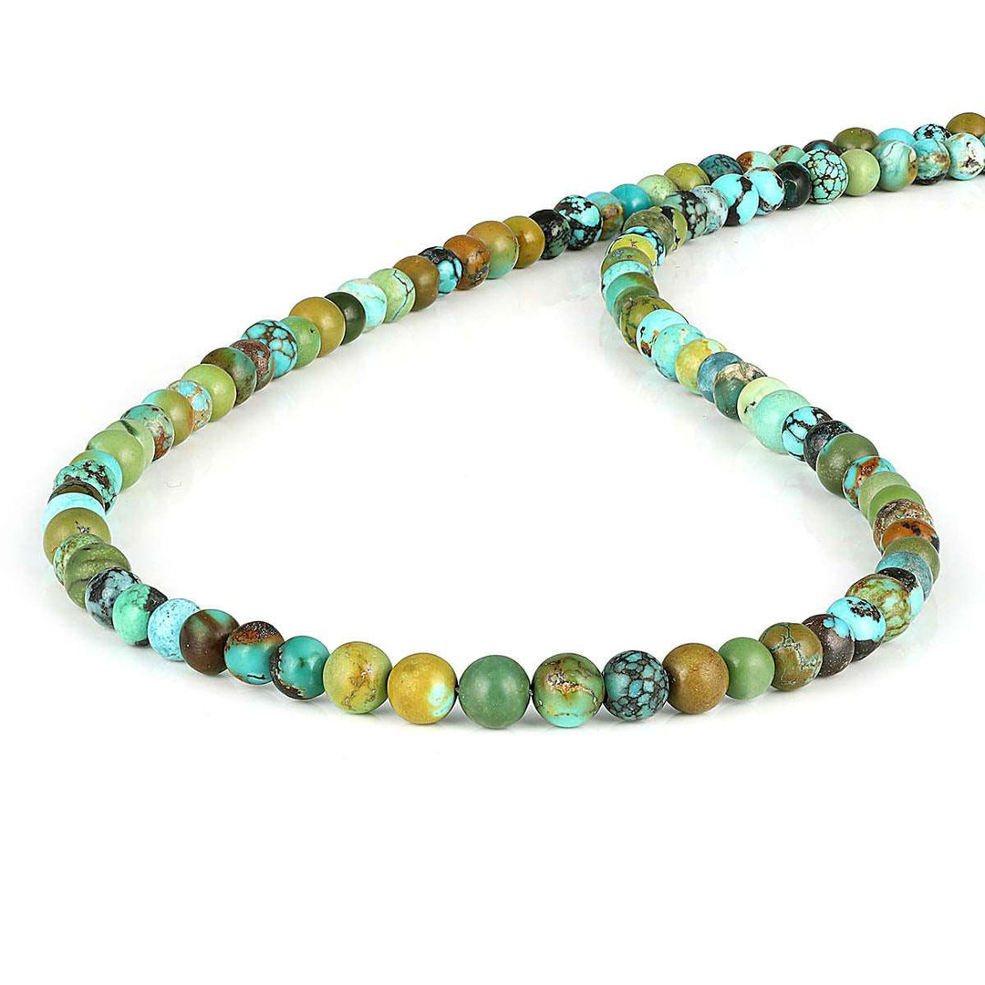 African Turquoise Silver Necklace