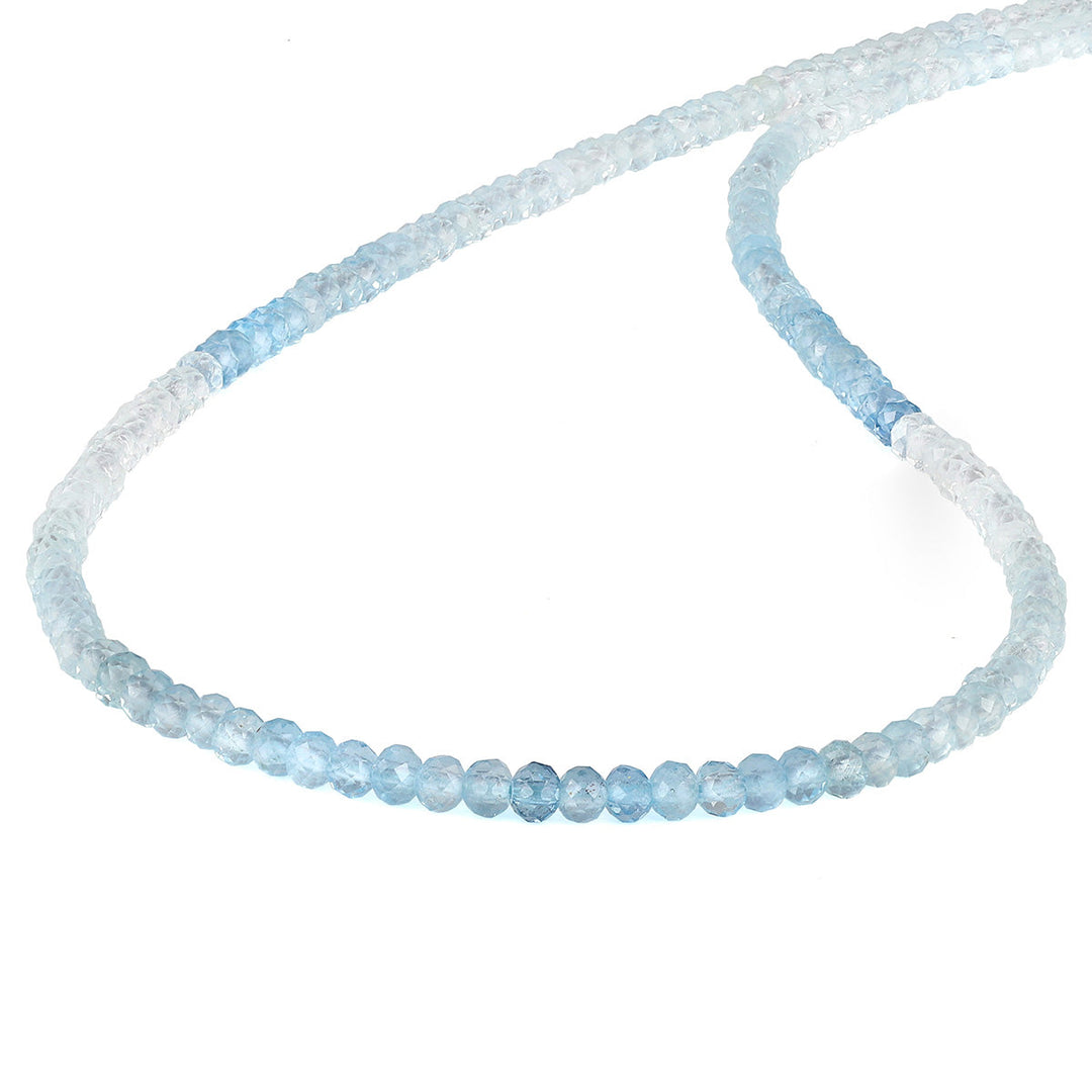 Sterling Silver Shaded Aquamarine Necklace