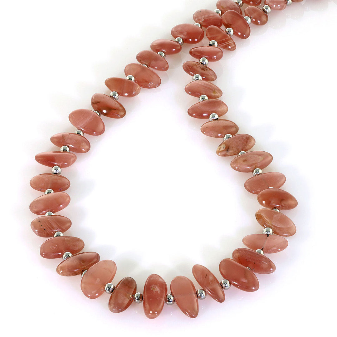 Sterling Silver Rhodochrosite Necklace