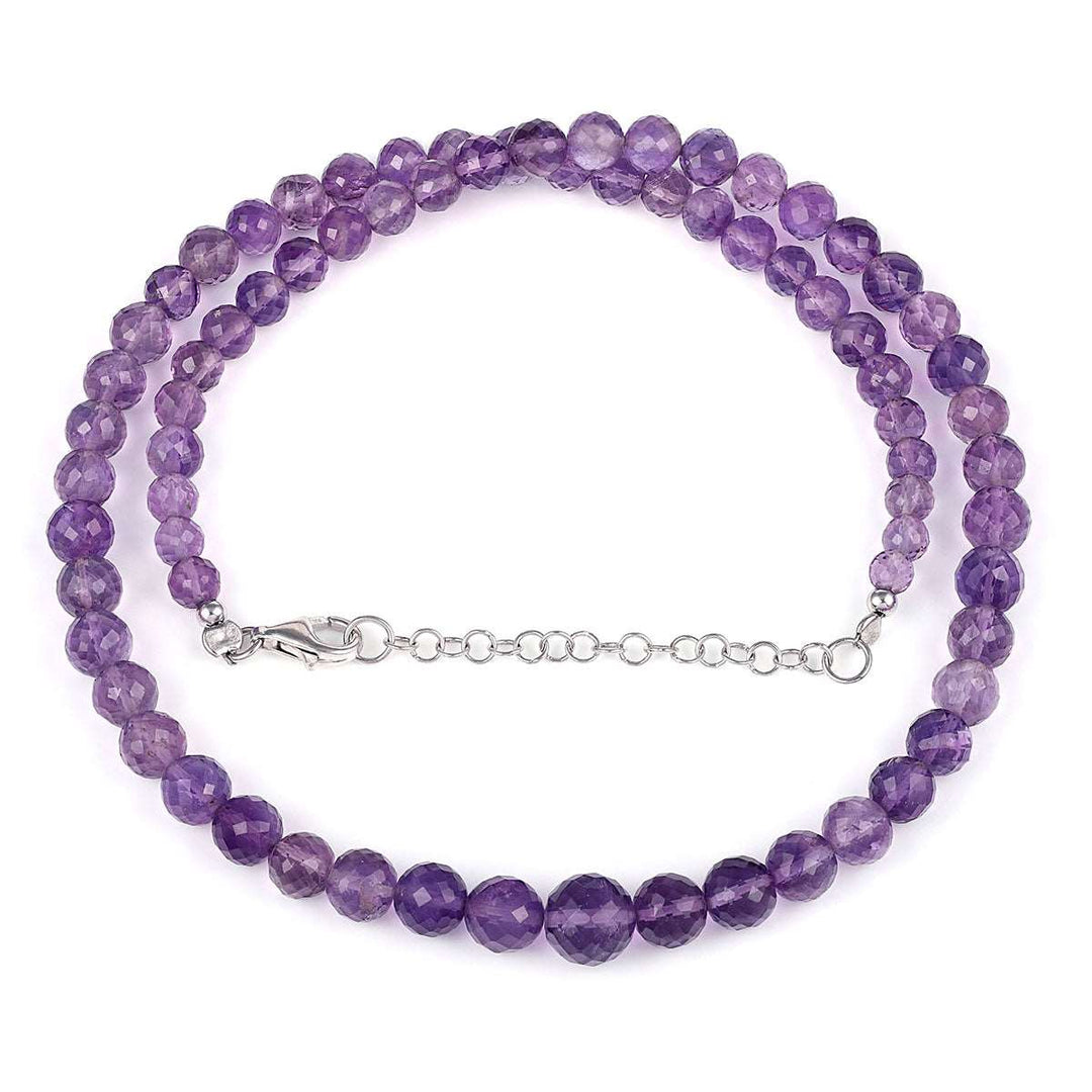 Amethyst Silver Chain Necklace