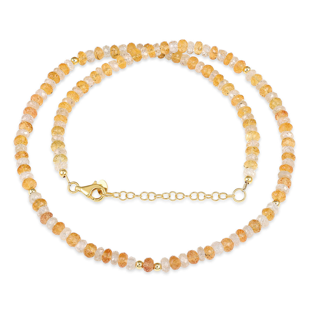 Imperial Topaz and Champagne Zircon Necklace