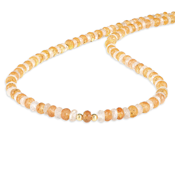 Imperial Topaz and Champagne Zircon Necklace