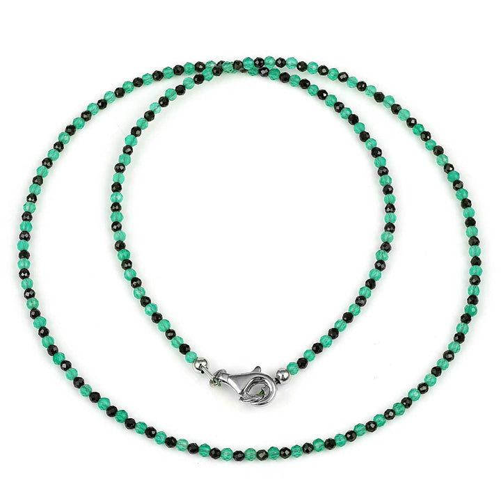 Green Onyx and Black Spinel Choker Necklace