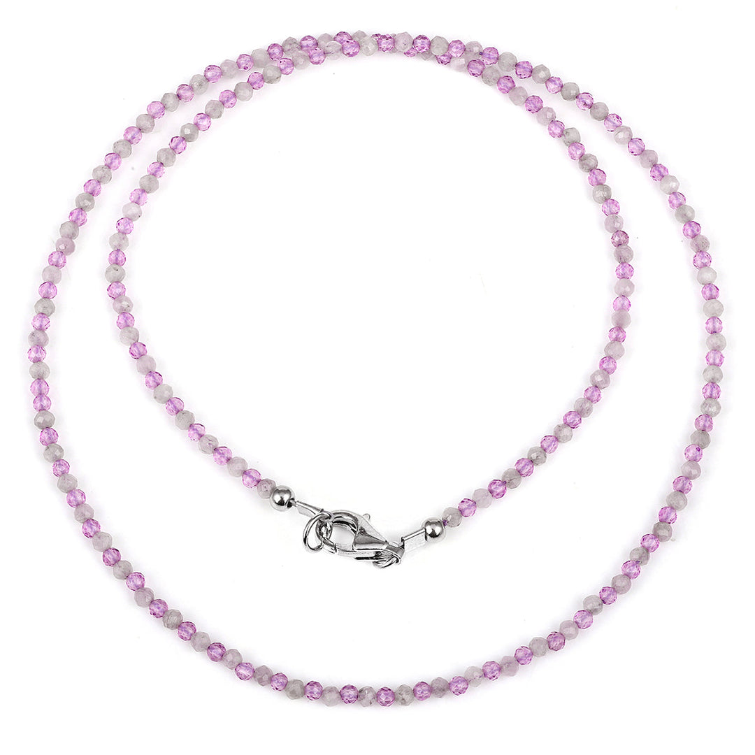 Kunzite and Crystal Quartz Choker Necklace