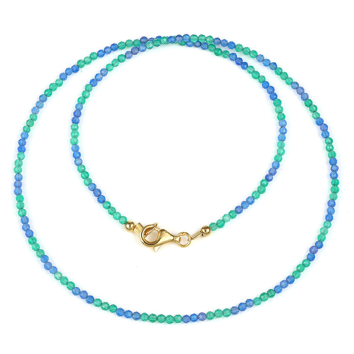 Green and Blue Onyx Choker Necklace