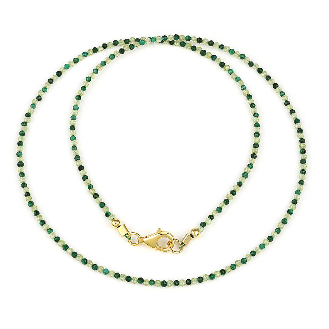 Peridot and Malachite Choker Necklace