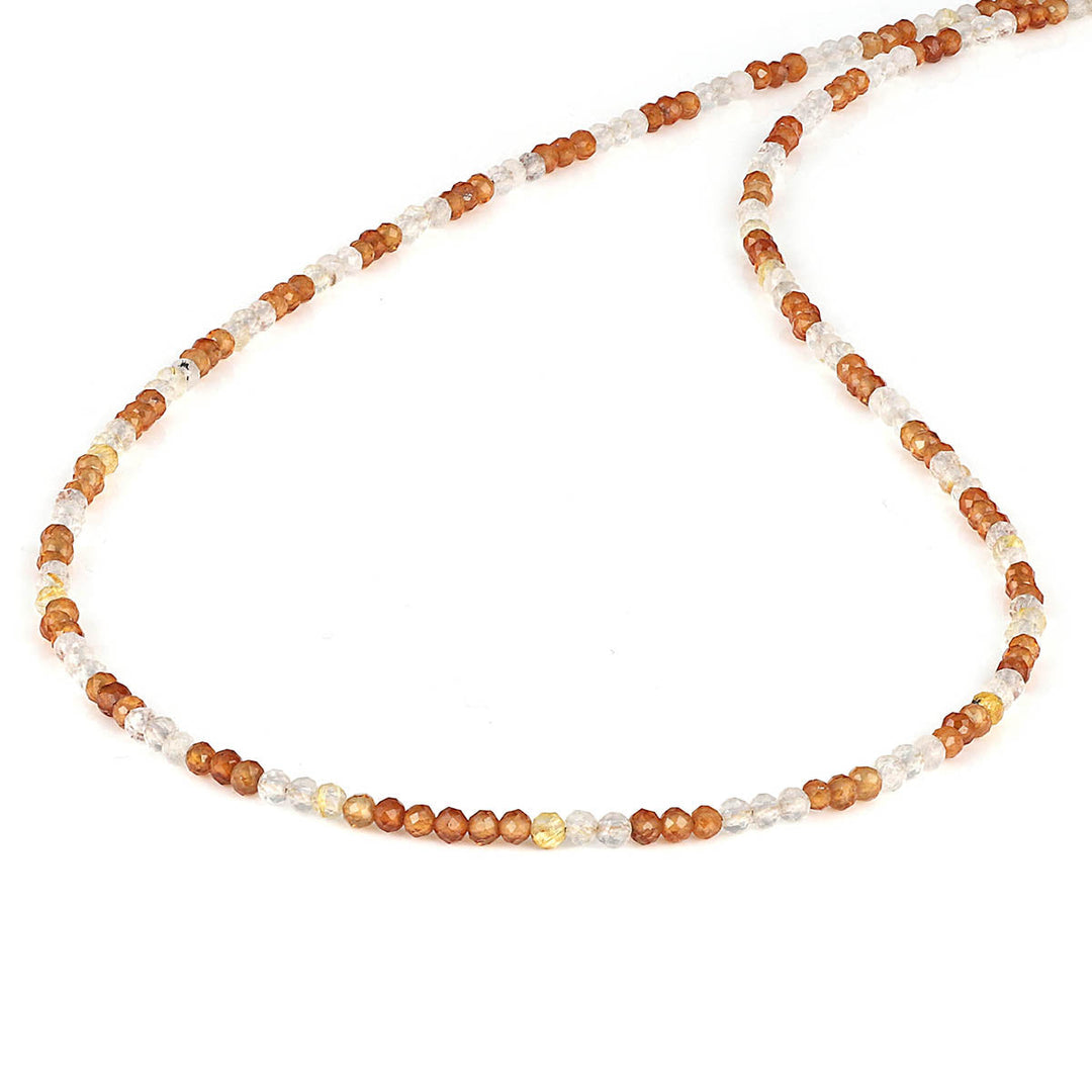 Hessonite Garnet and Golden Rutile Necklace