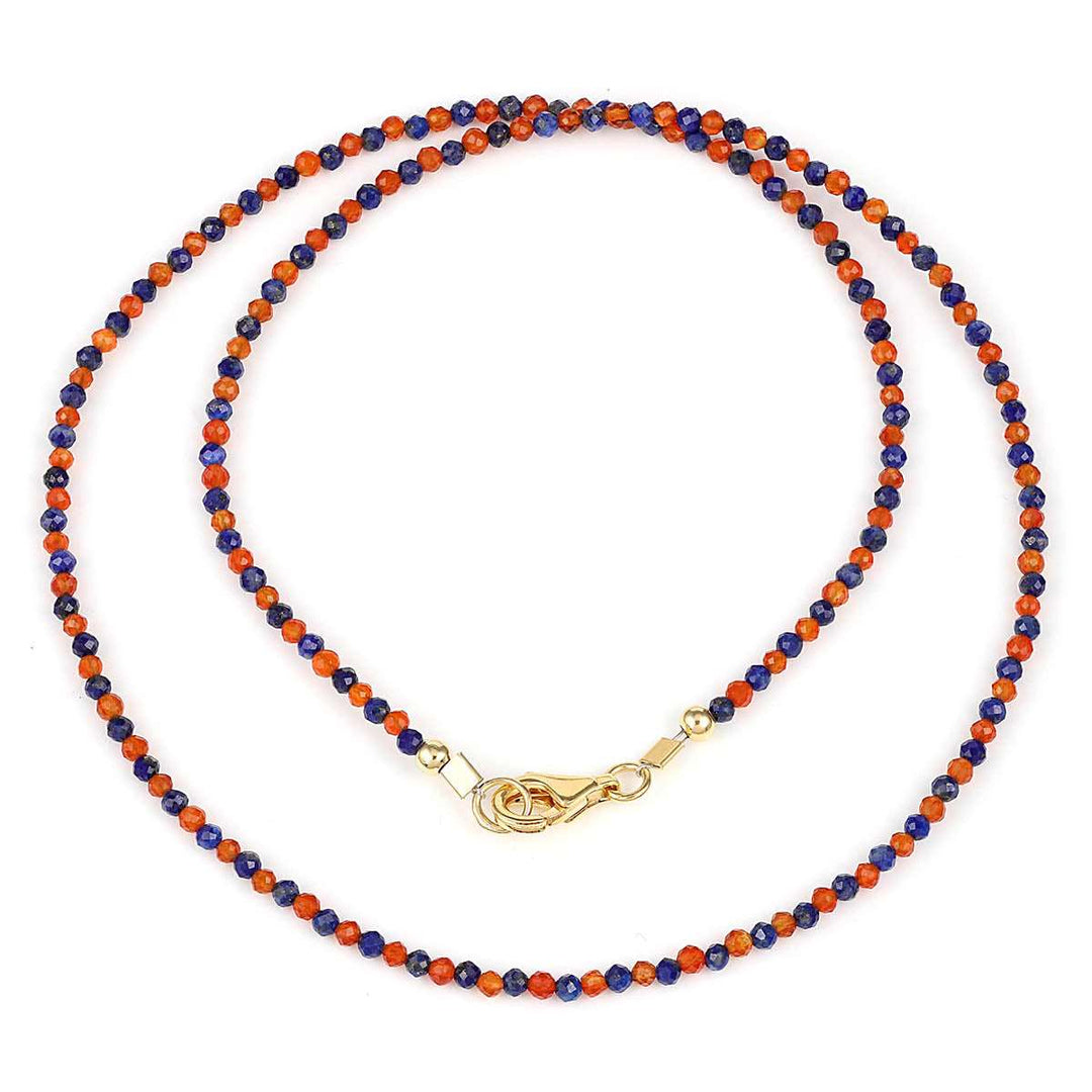 Carnelian and Lapis Lazuli Choker Necklace