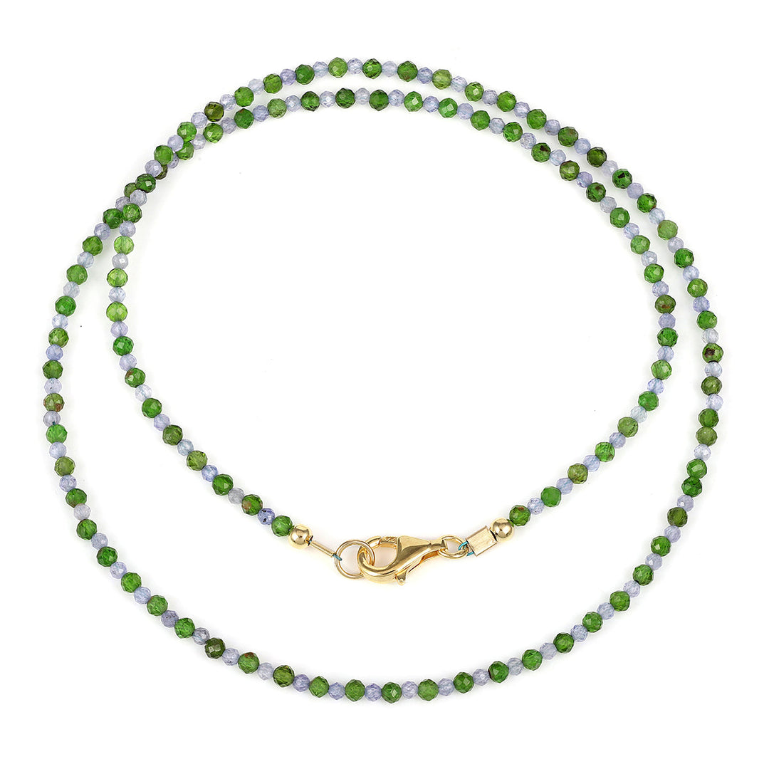 Chrome Diopside and Tanzanite Choker Necklace