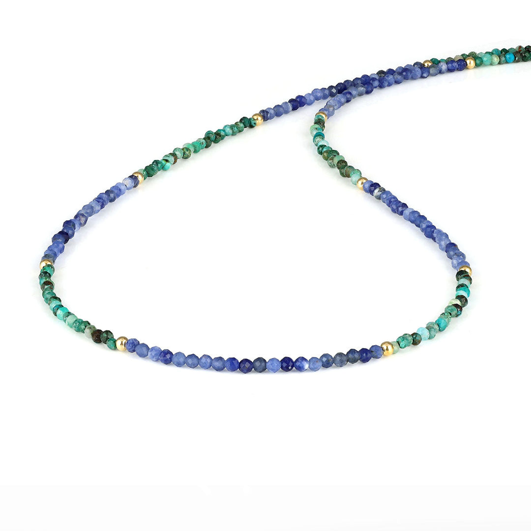 Chrysocolla and Sodalite Choker Necklace