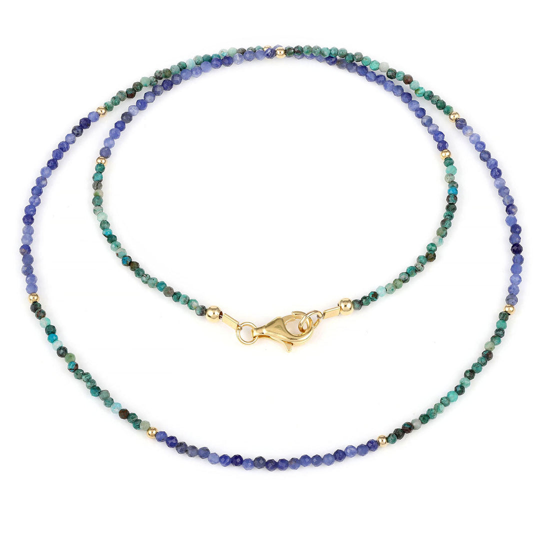 Chrysocolla and Sodalite Choker Necklace