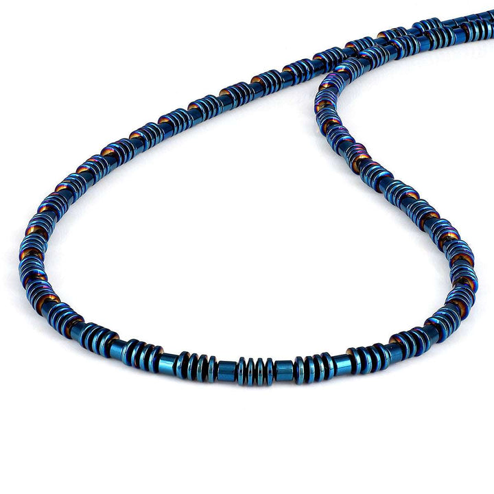 Blue Hematite Silver Necklace