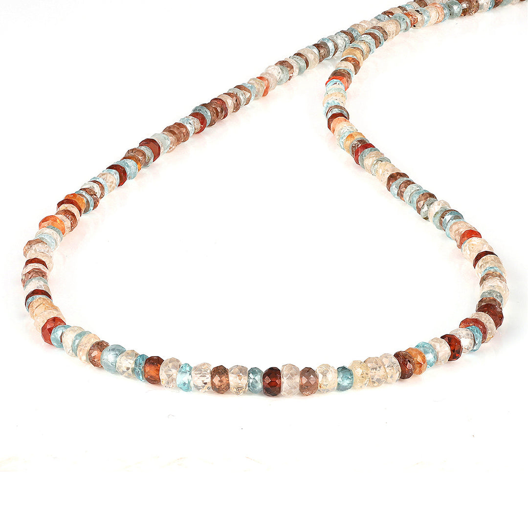 Sterling Silver Multi Zircon Necklace