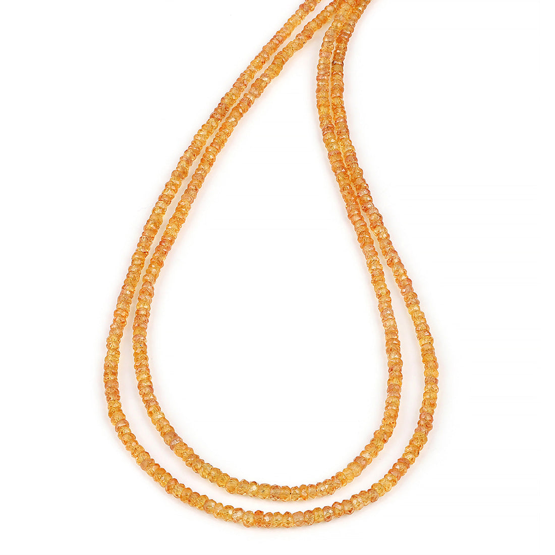 Yellow Sapphire Layered Silver Necklace
