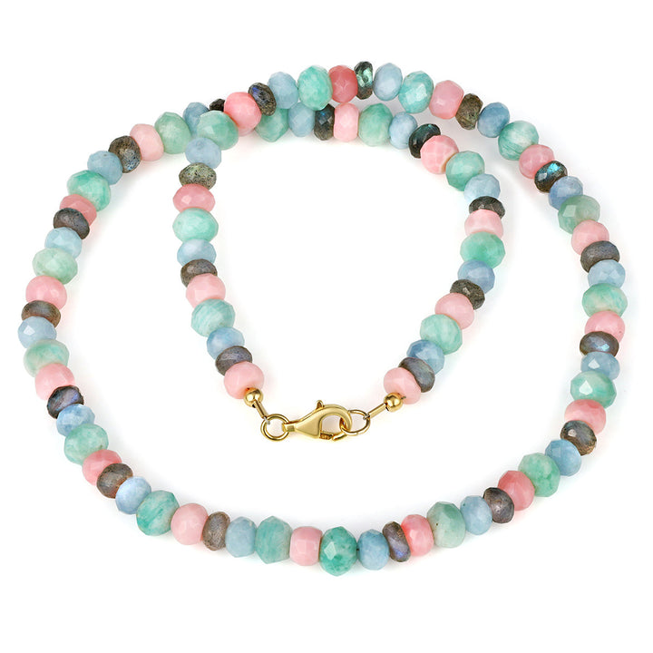 Multi Gemstone Beads Choker Necklace