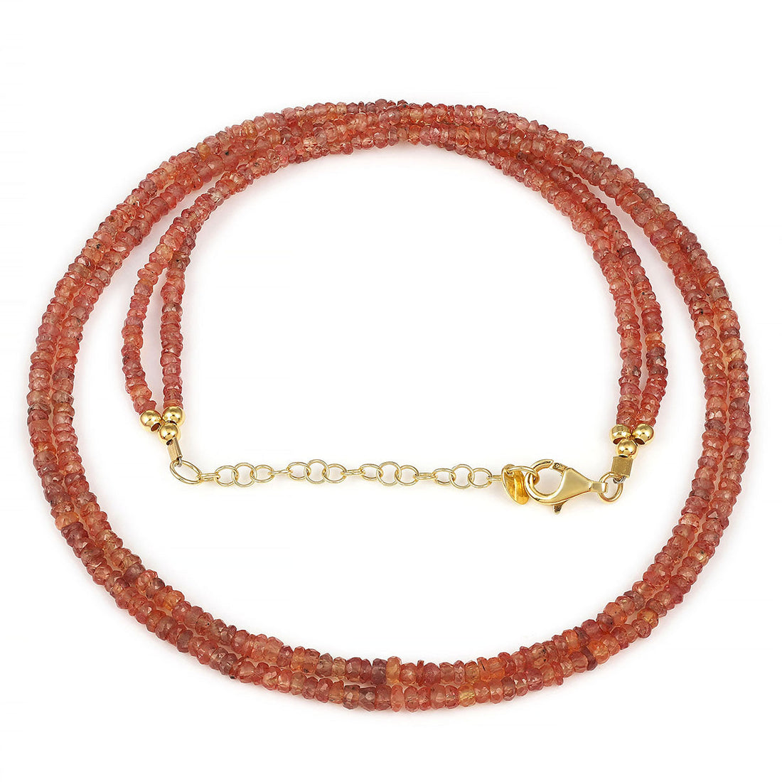 Sunset Sapphire Beads Layered Necklace