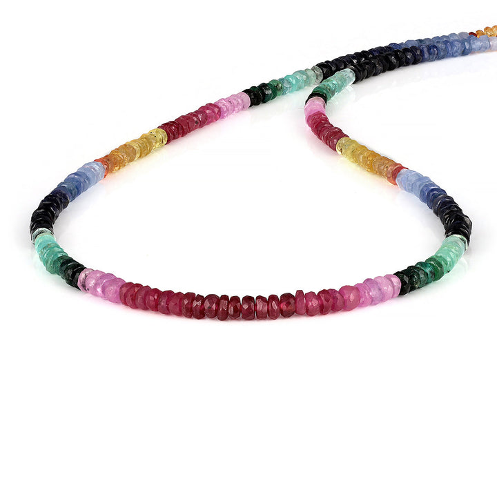 Sterling Silver Multi Sapphire Choker Necklace