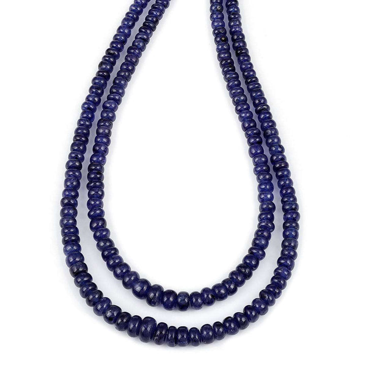 Blue Sapphire Layered Silver Necklace