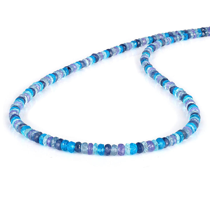 Multi Gemstone Beads Necklace 925 Silver