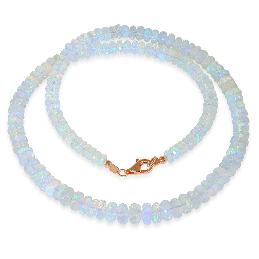 Ethiopian Opal Unisex Silver Necklace