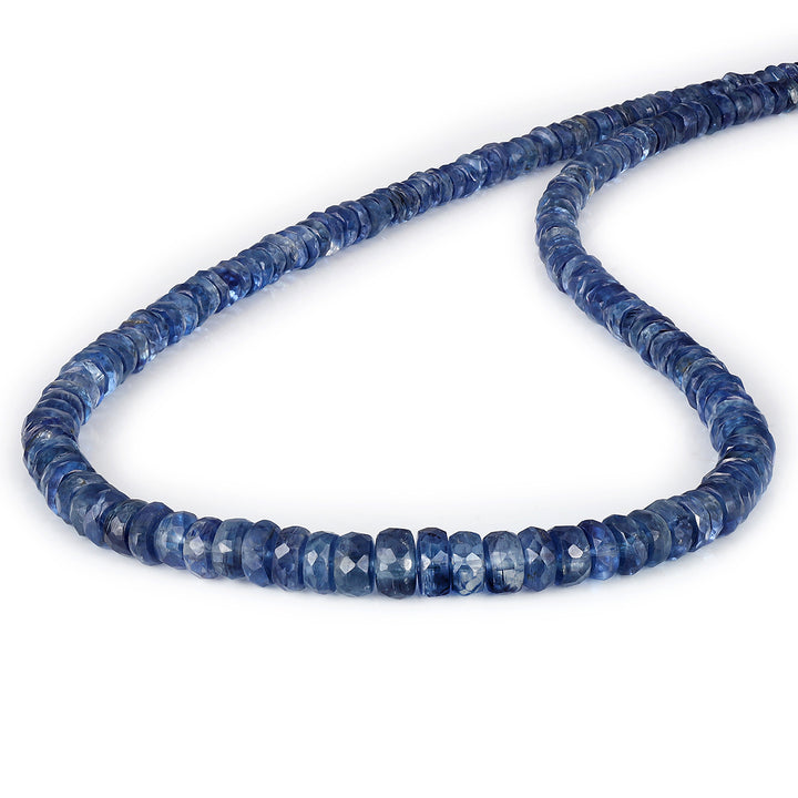 Kyanite Beads Silver Necklace