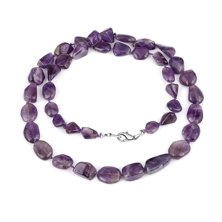 Amethyst Knotted Choker Necklace