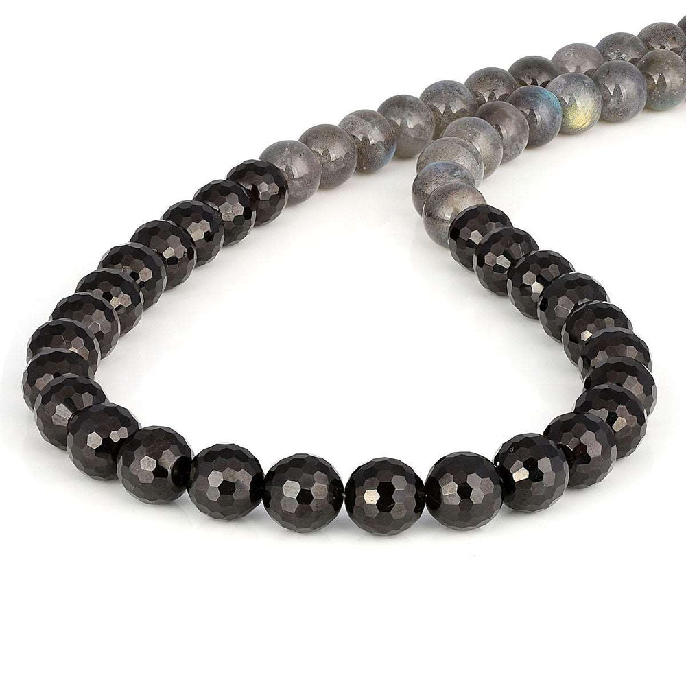 Black Spinel and Labradorite Choker Necklace