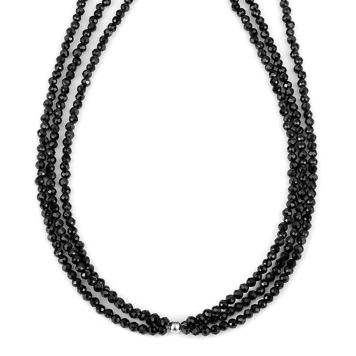 Black Spinel layered Choker Necklace