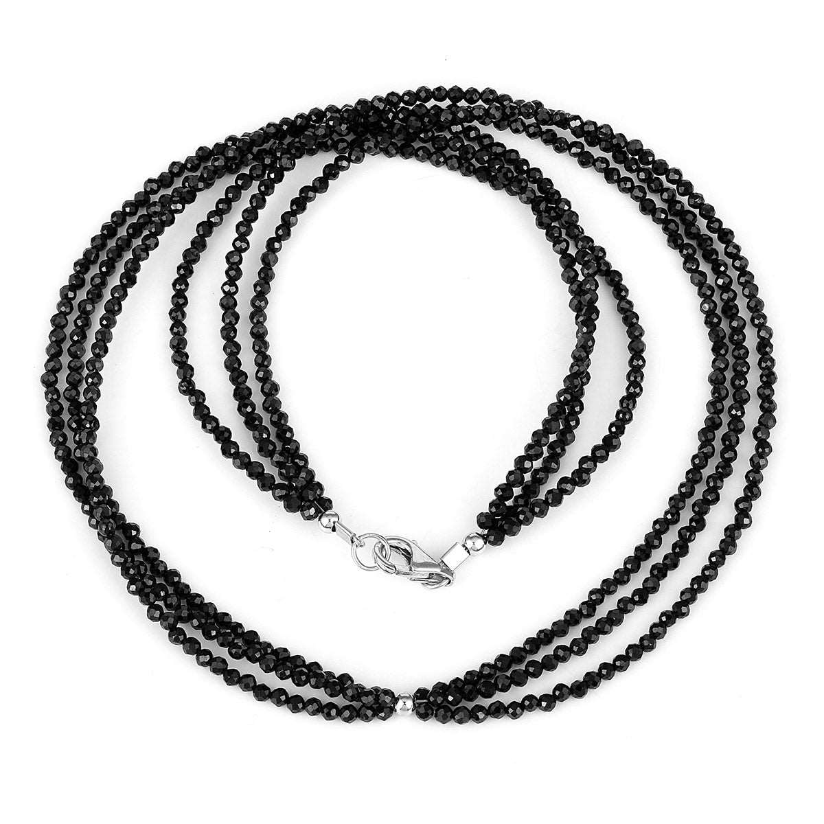 Black Spinel layered Choker Necklace