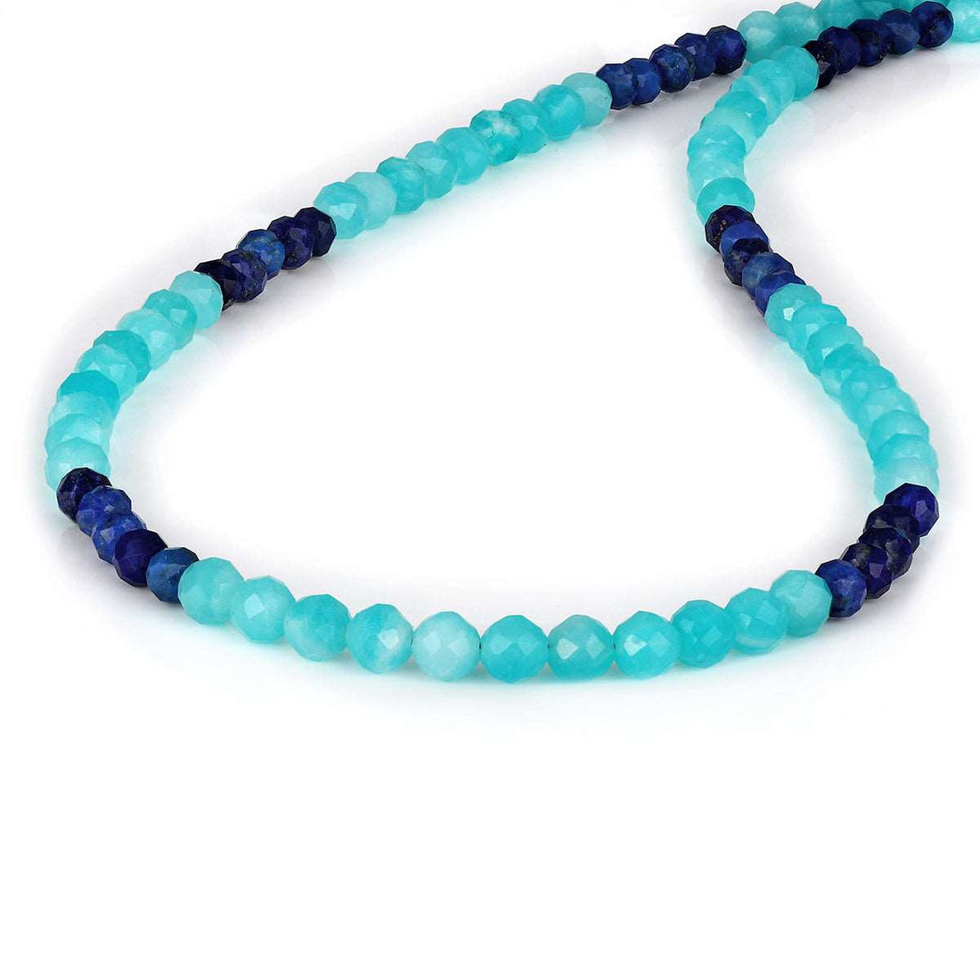 Amazonite and Lapis Silver Necklace