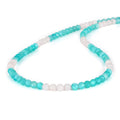 Amazonite and Pink Opal Silver Necklace