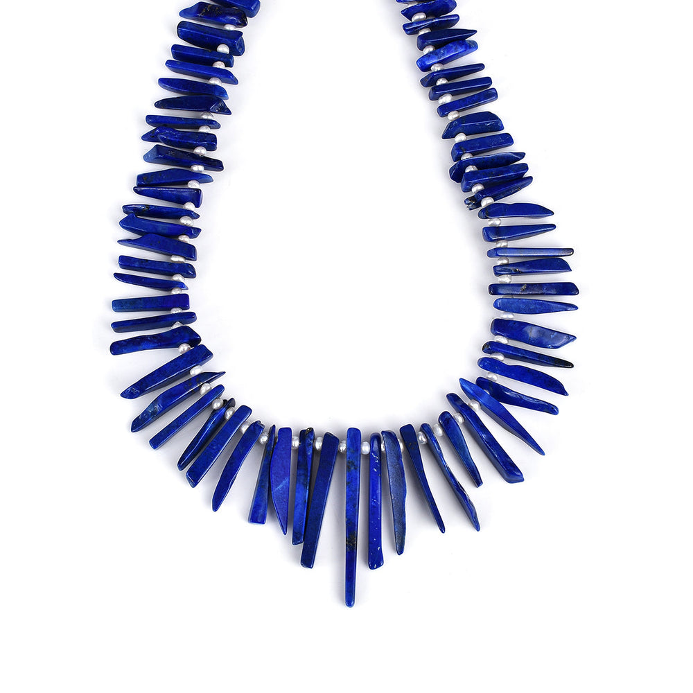 Lapis Lazuli and Pearl Beach Necklace