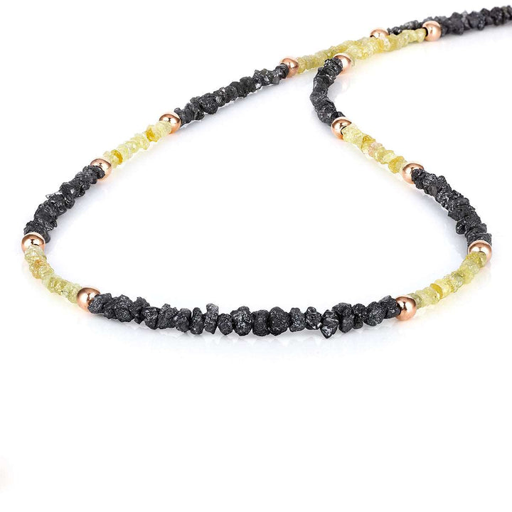 Black and Yellow Diamond Necklace