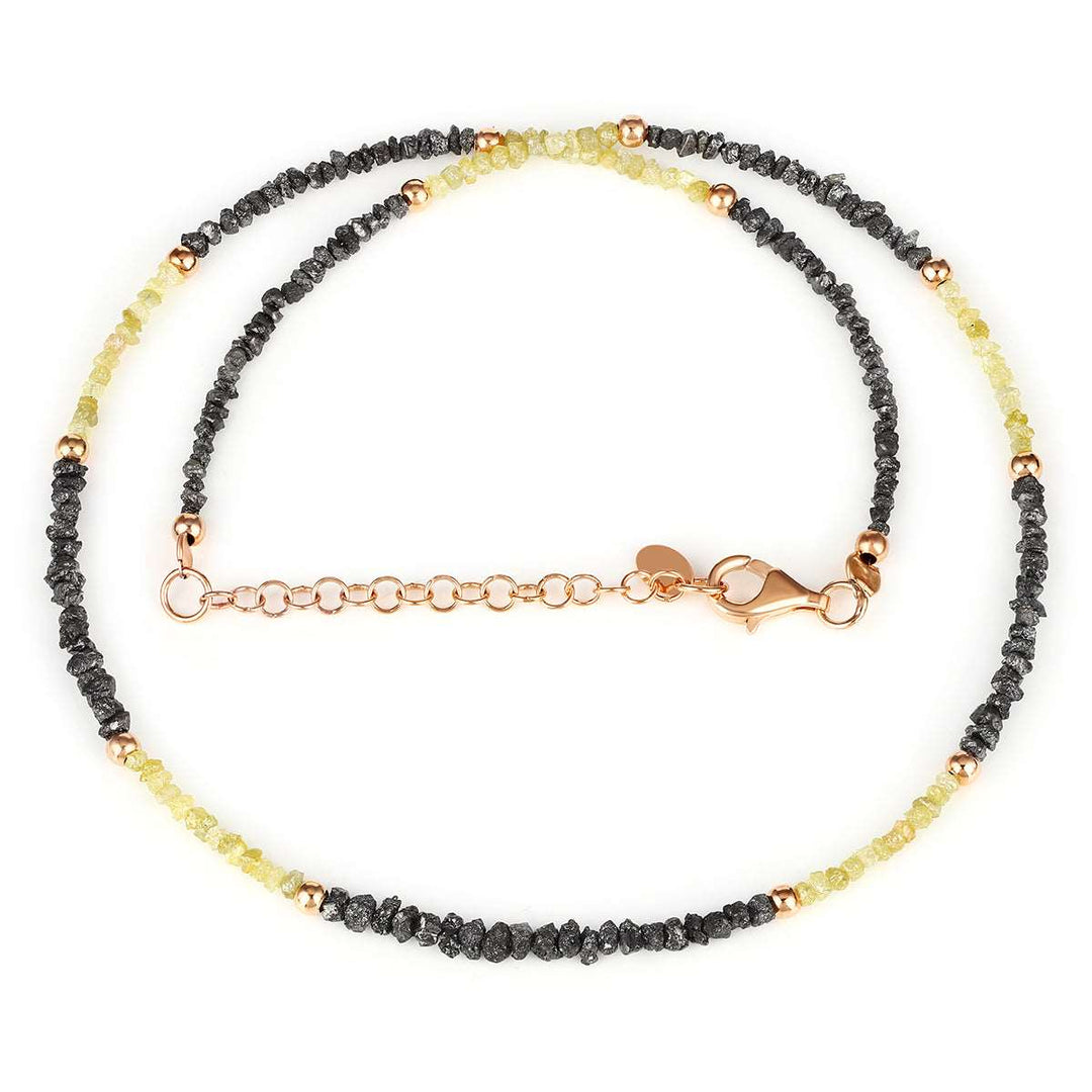 Black and Yellow Diamond Necklace