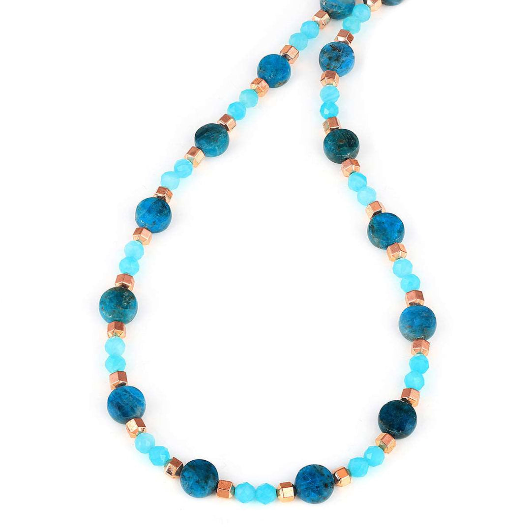 Apatite and Amazonite Silver Necklace