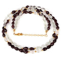 Amethyst and Garnet Layered Necklace