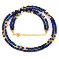 Lapis Lazuli and Hematite Layered Silver Necklace